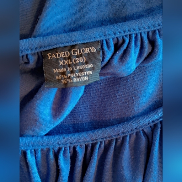 💙Faded Glory Blue Top – Women’s Size XXL - Picture 7 of 7